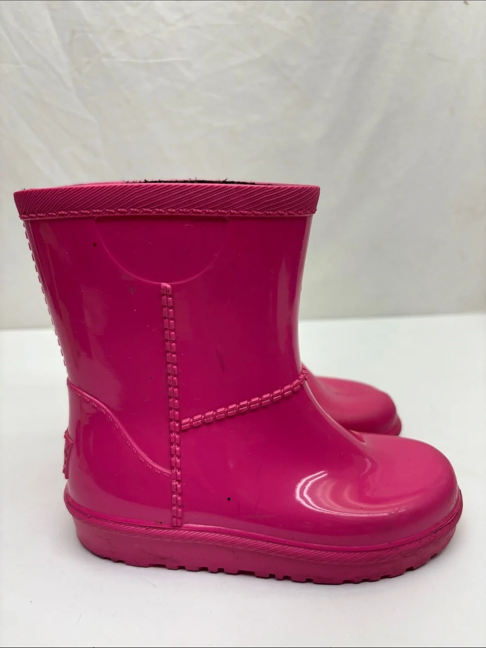 UGG Kids Pink Waterproof Rain Boots, SZ 8 toddler girl, 1(BA)